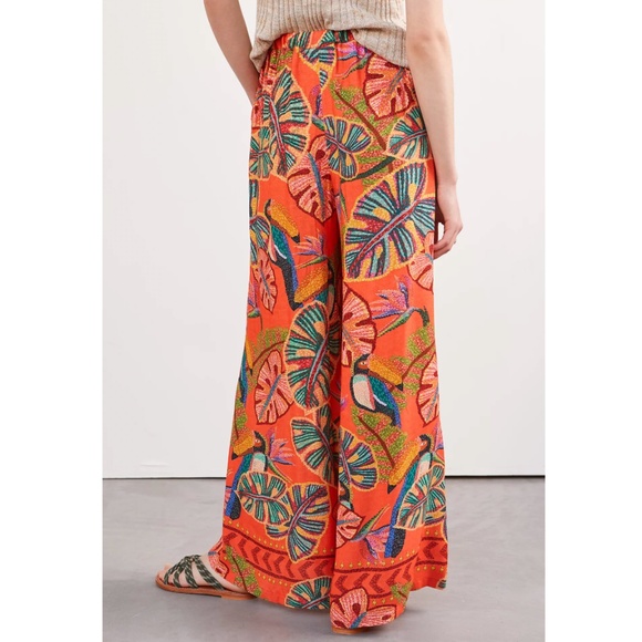 FARM Rio Birdie Wide-Leg Pants | Sz XS - Picture 2 of 8